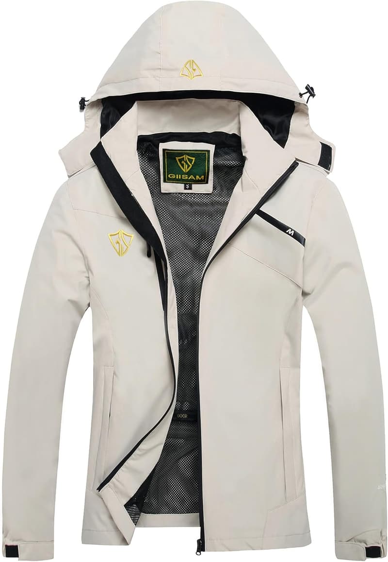 Women's Lightweight Waterproof Packable Rain Jacket with Hood