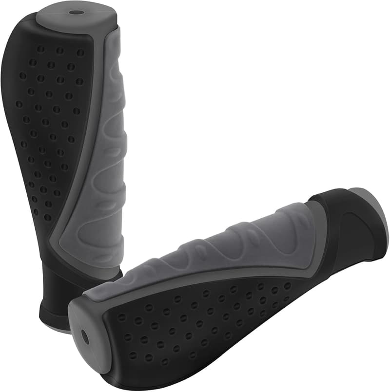 Bicycle Handlebar Grip Protectors - Antislip, Black/Grey