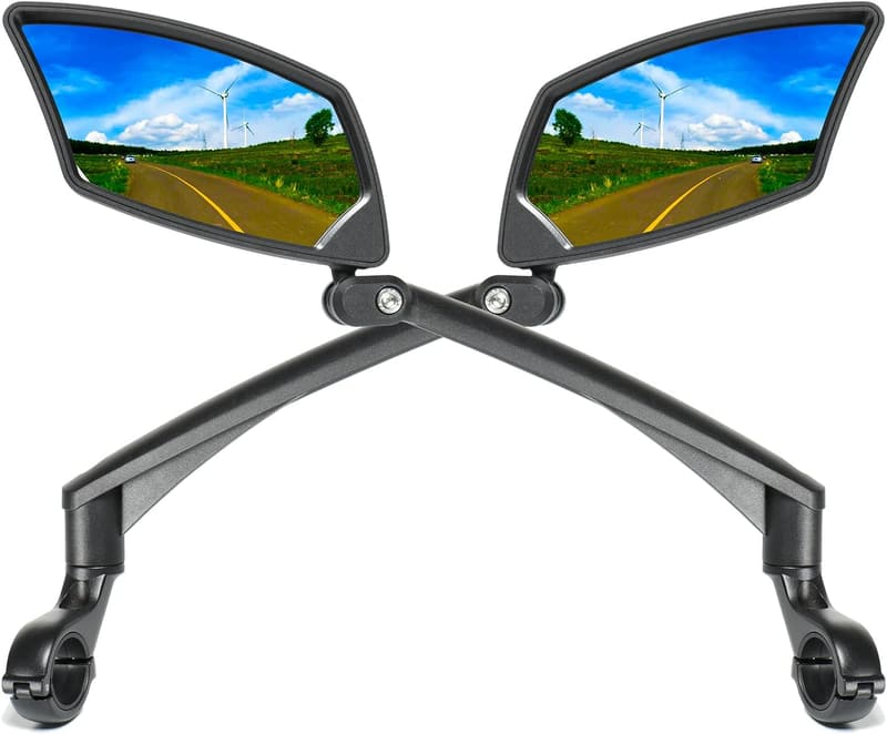 Adjustable Handlebar Bike Mirror with Scratch-Resistant Lens