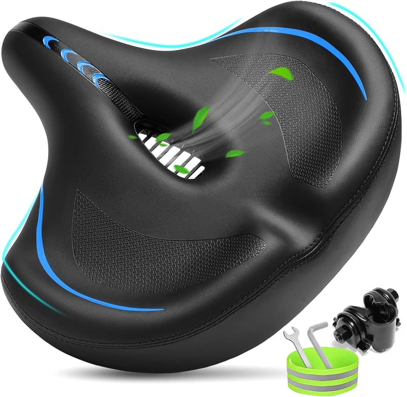 Comfortable Extra Wide Bike Seat Cushion for Men & Women