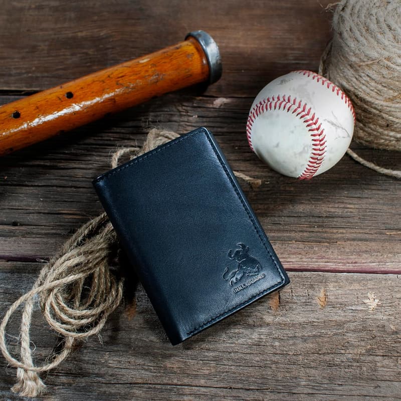 Men's Genuine Nappa Leather Trifold Wallet with RFID Protection