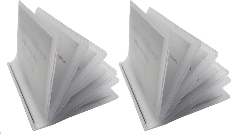 Clear Plastic Wallet Inserts - Trifold Card Holders (2 Pack)