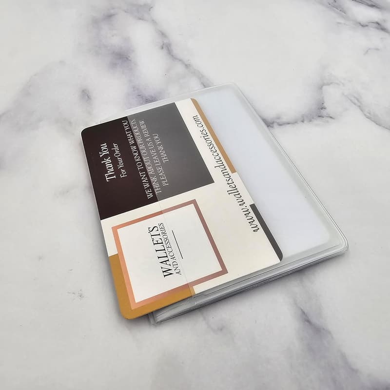 Clear Plastic Wallet Inserts - Trifold Card Holders (2 Pack)
