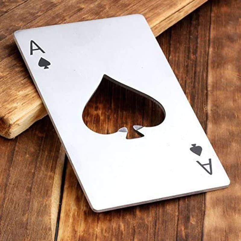 Casino Bottle Openers - Stainless Steel Wallet-Sized (10 pcs)