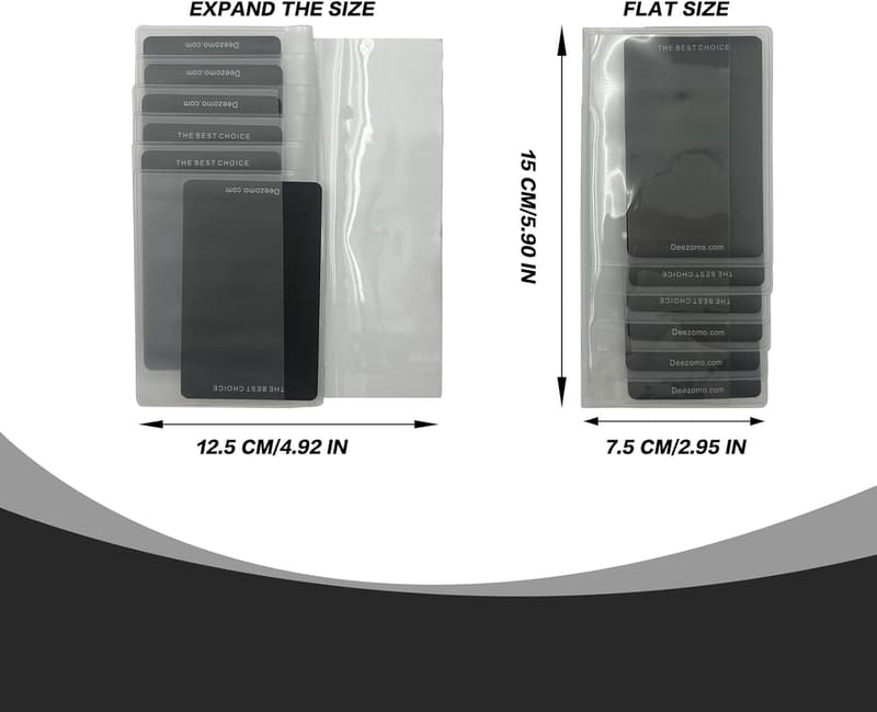Trifold Vinyl Wallet Insert Set for Credit Cards - 2 Pack