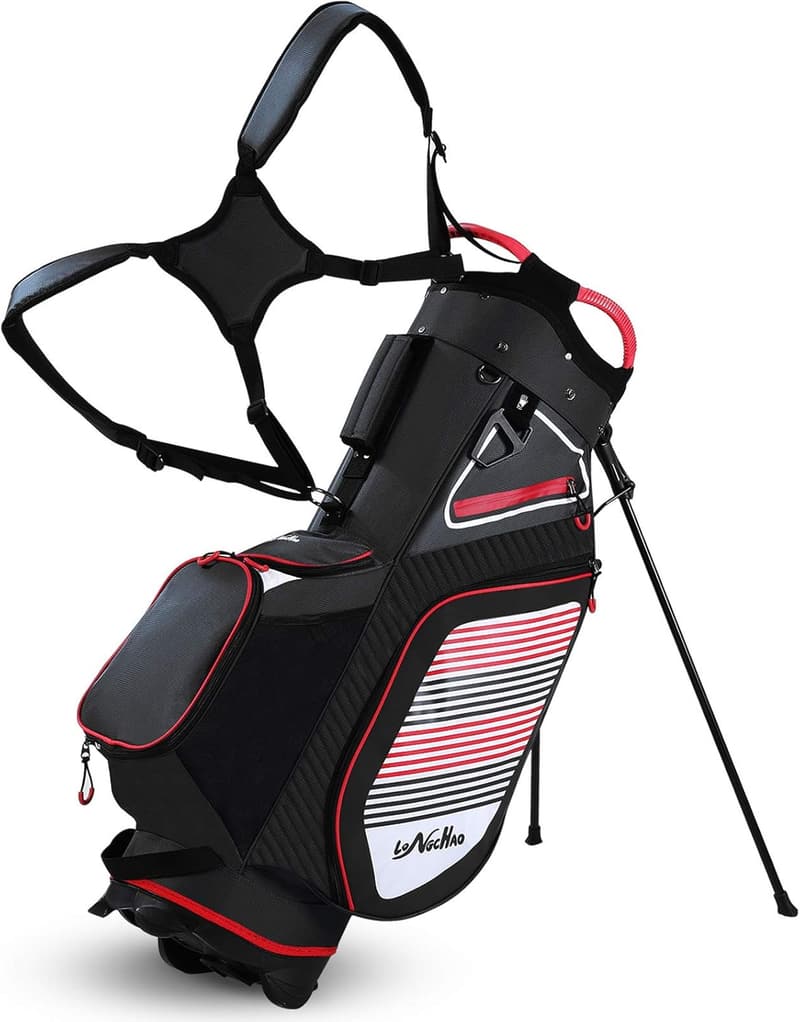 Lightweight Navy Golf Stand Bag for Men with 14-Way Divider