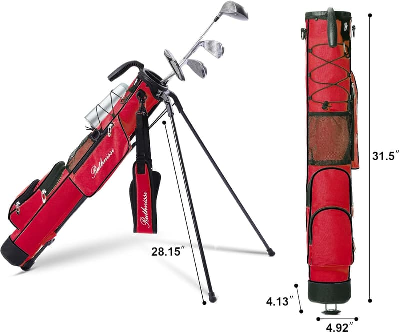 Lightweight Golf Stand Bag with Padded Strap for Men & Women