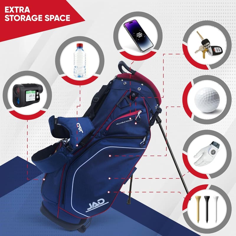 Premium Golf Stand Bag for Men & Women - 14-Way Dividers, Lightweight & Water Resistant