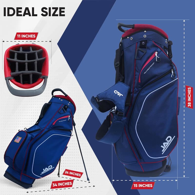 Premium Golf Stand Bag for Men & Women - 14-Way Dividers, Lightweight & Water Resistant