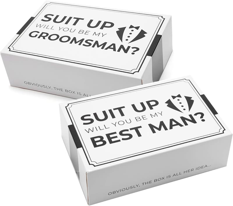 Groomsmen Proposal Gift Box Set - Tuxedo Style (10 Pack)