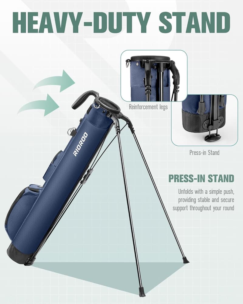 Lightweight Par 3 Golf Stand Bag with Cooler Pocket and Dividers