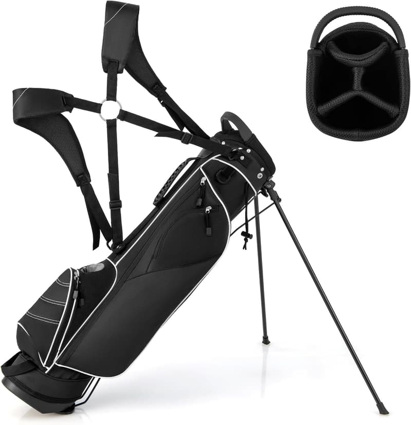 Lightweight Golf Stand Bag with 4-Way Dividers & Pockets