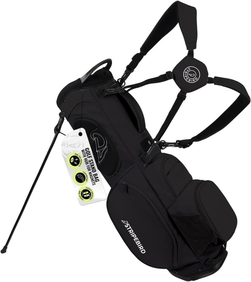 Lightweight Golf Stand Bag with 4-Way Dividers and Dual Straps