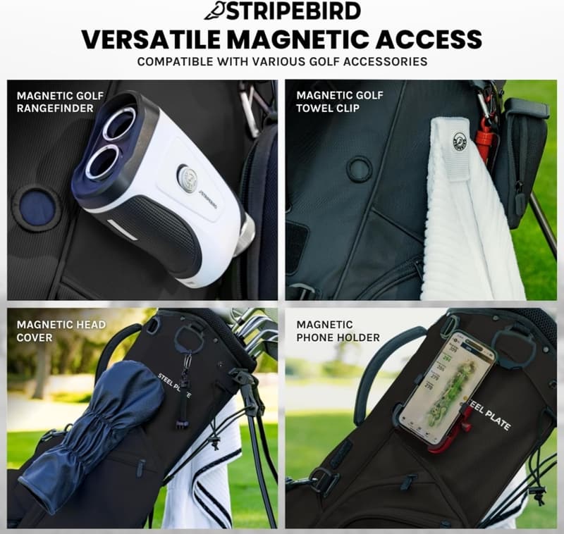 Lightweight Golf Stand Bag with 4-Way Dividers and Dual Straps