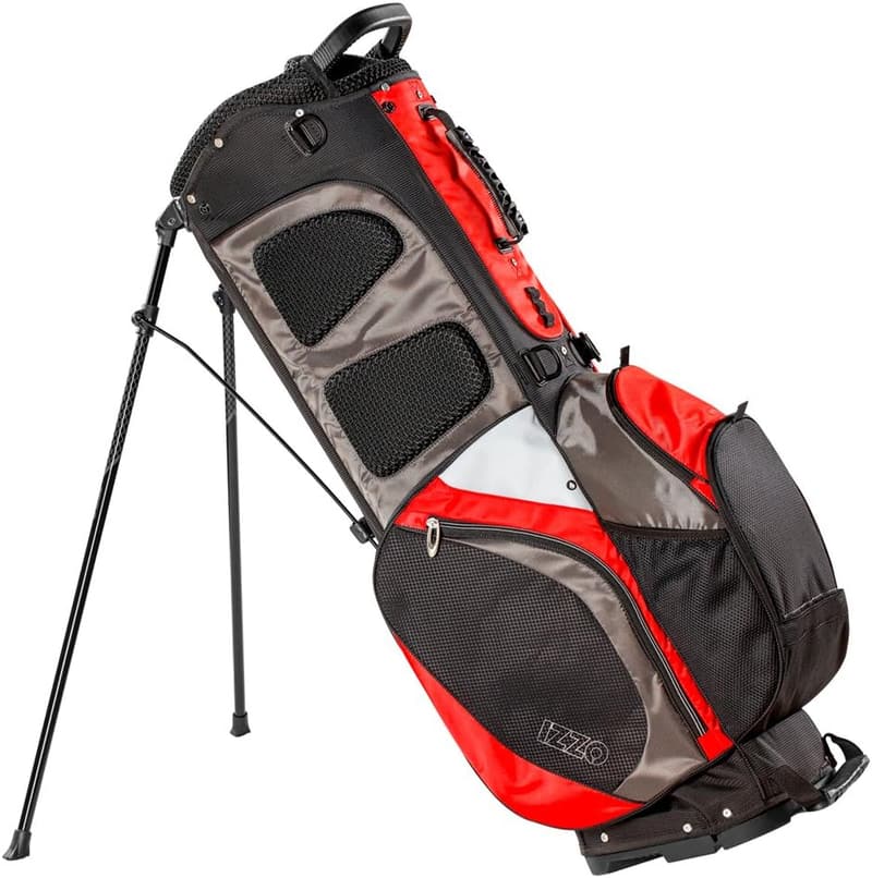 Ultra-Light Stand Golf Bag with Exclusive Features – Red/White/Blue