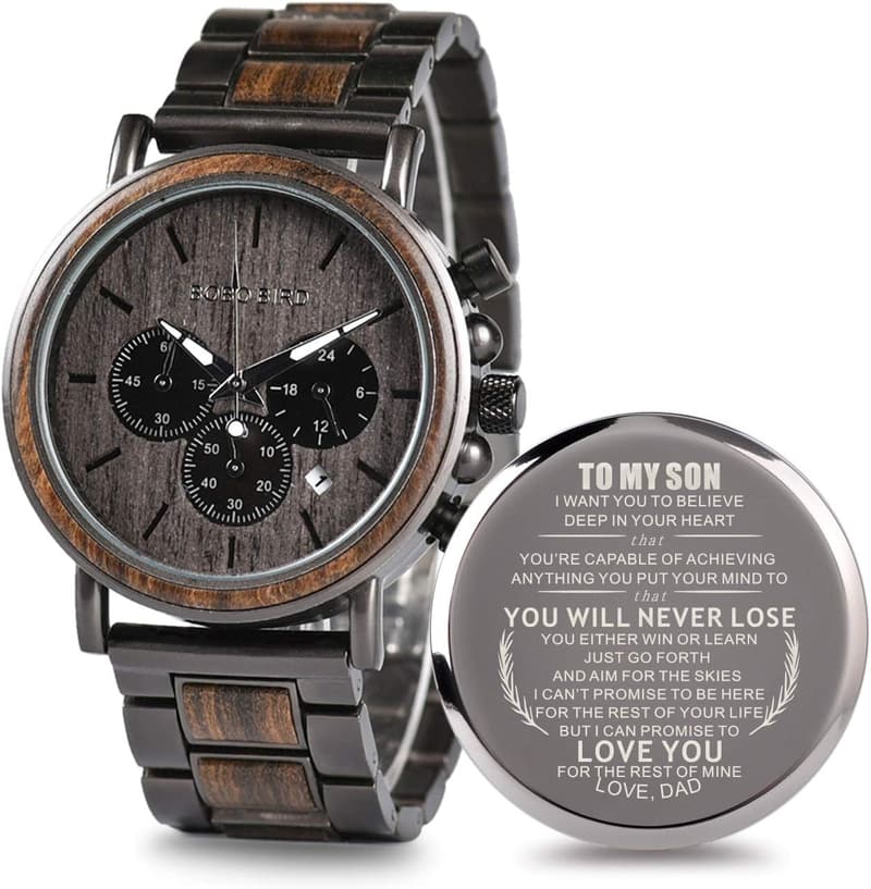 Customized Engraved Wooden Watch for Him - Birthday/Anniversary