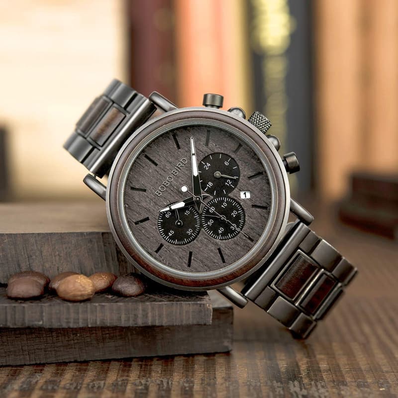 Customized Engraved Wooden Watch for Him - Birthday/Anniversary