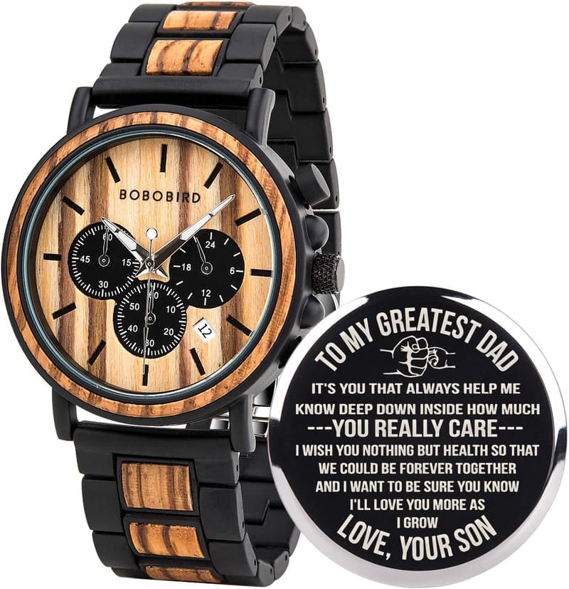 Personalized Engraved Wooden Watch for Men