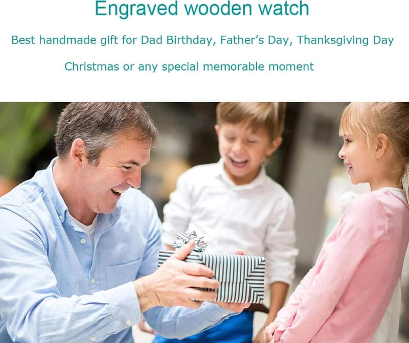 Custom Engraved Wooden Watch - Perfect for Men's Anniversaries