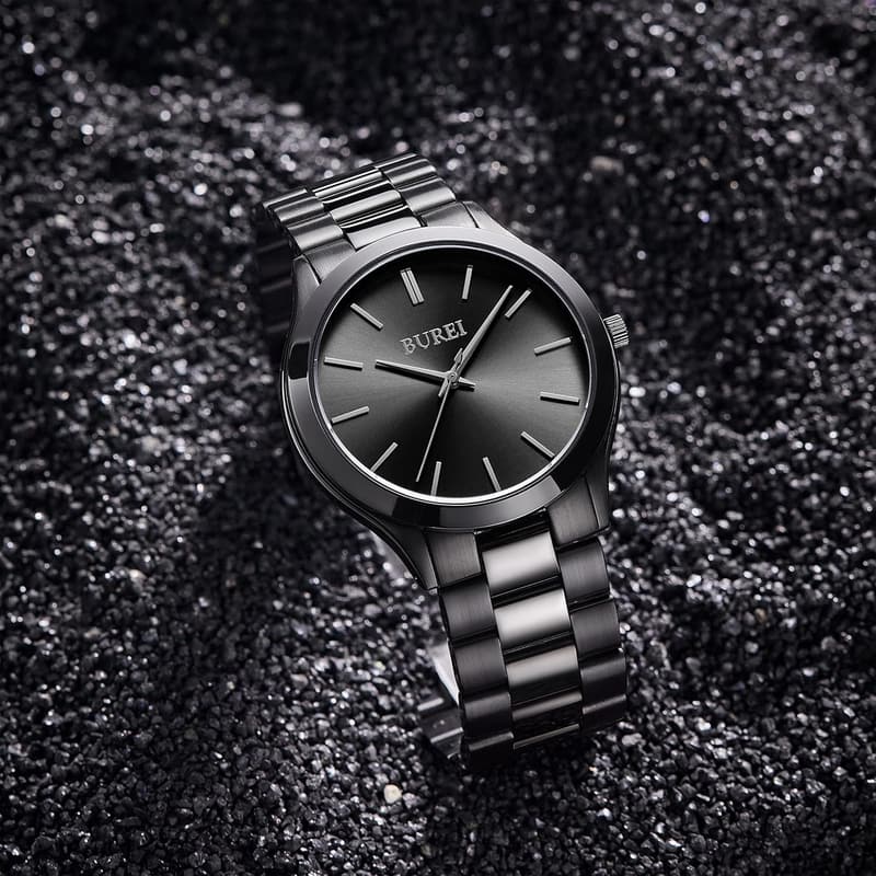 Men's Stainless Steel Analog Quartz Watch - Business & Waterproof Gift