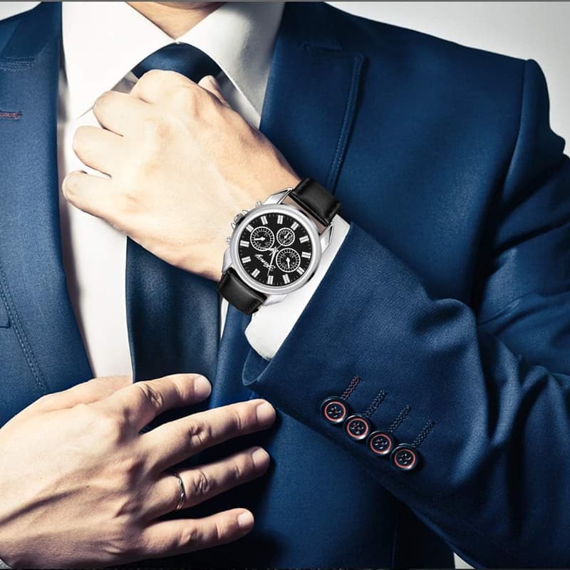 Men's Watch Set with Box Organizer - Perfect Birthday Gift