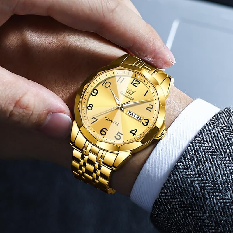 Men's Casual Analog Quartz Watch - Waterproof Stainless Steel