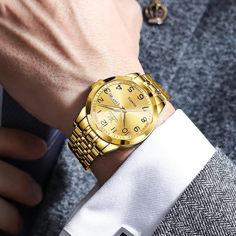 Men's Casual Analog Quartz Watch - Waterproof Stainless Steel