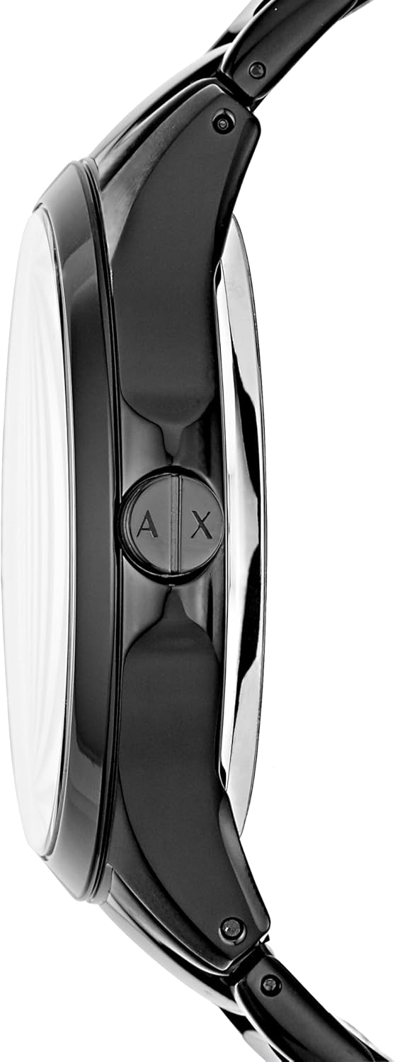 Men's Watch with Stainless Steel/Leather Band and Date Display