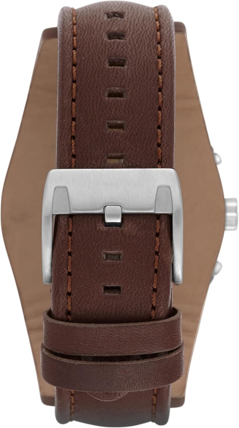 Men's Chronograph Watch - Fossil Stainless Steel & Leather