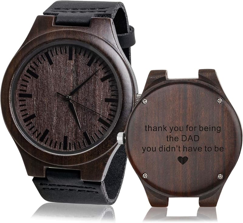 Personalized Men's Handmade Wooden Watch with Engraving