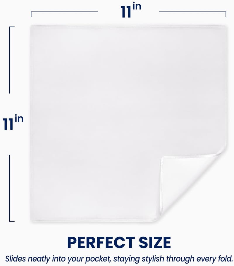 Solid Color 100% Pure Silk Pocket Square