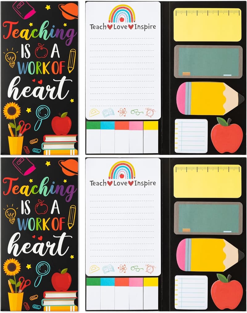 Teacher Appreciation Sticky Notes Set – 2-Pack Blackboard Design