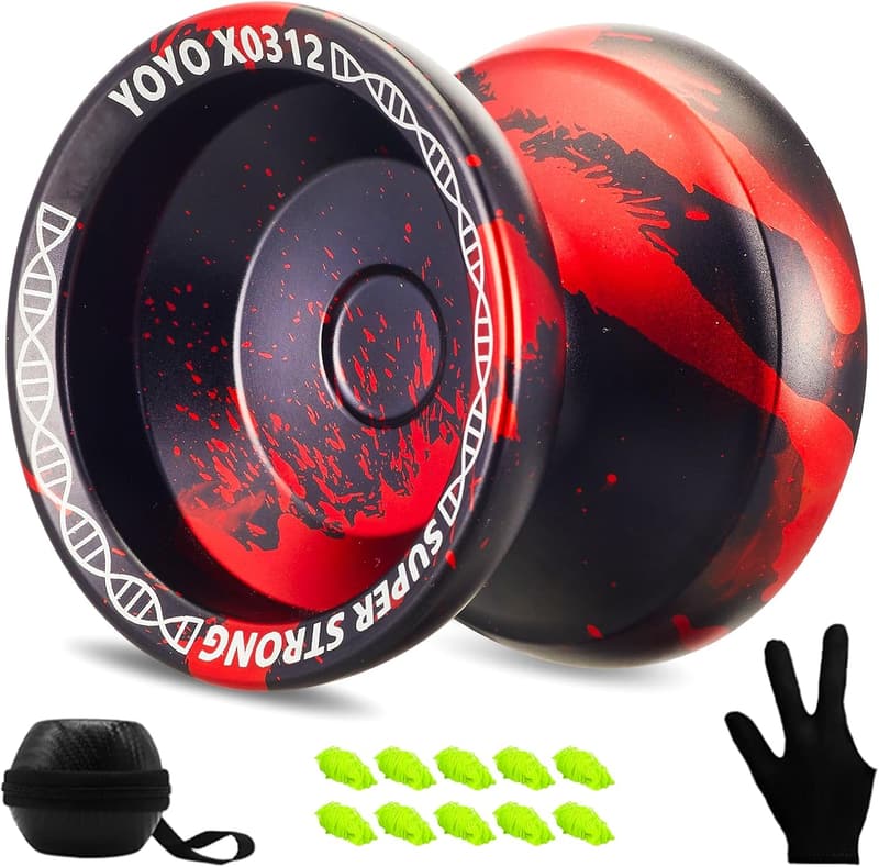Professional Unresponsive Yo-Yo for Kids & Adults (Black/Red)