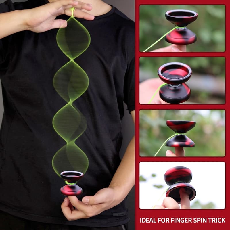 Professional Unresponsive Yo-Yo for Kids & Adults (Black/Red)