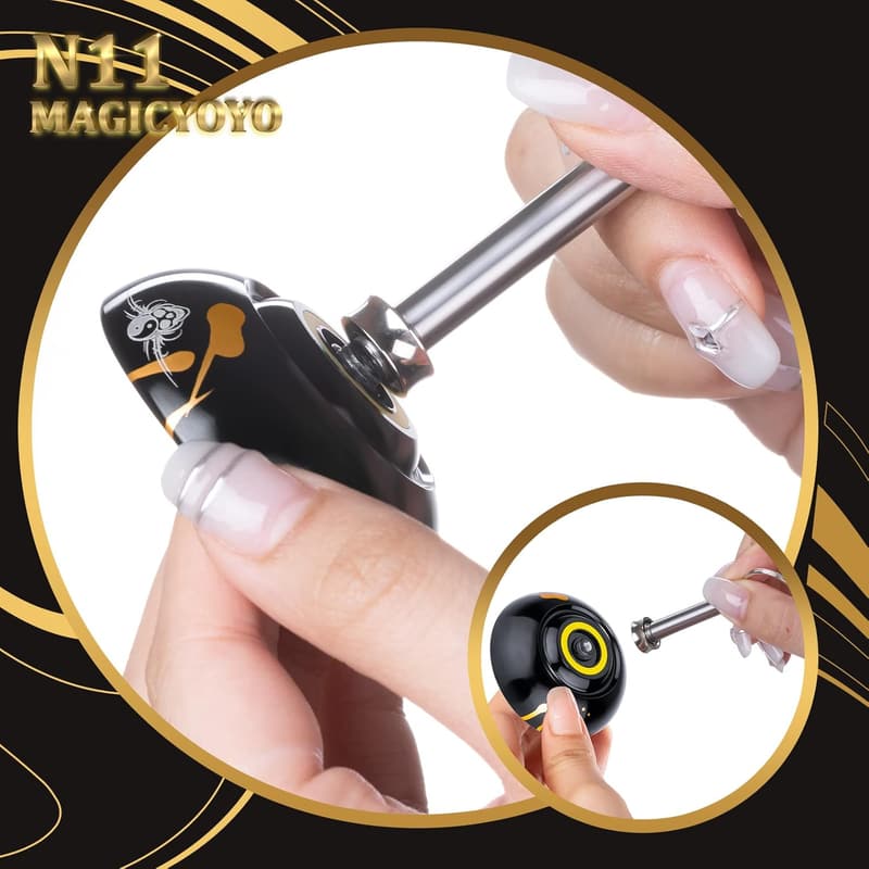 Professional Unresponsive Yo-Yo with Accessories (Black/Gold)