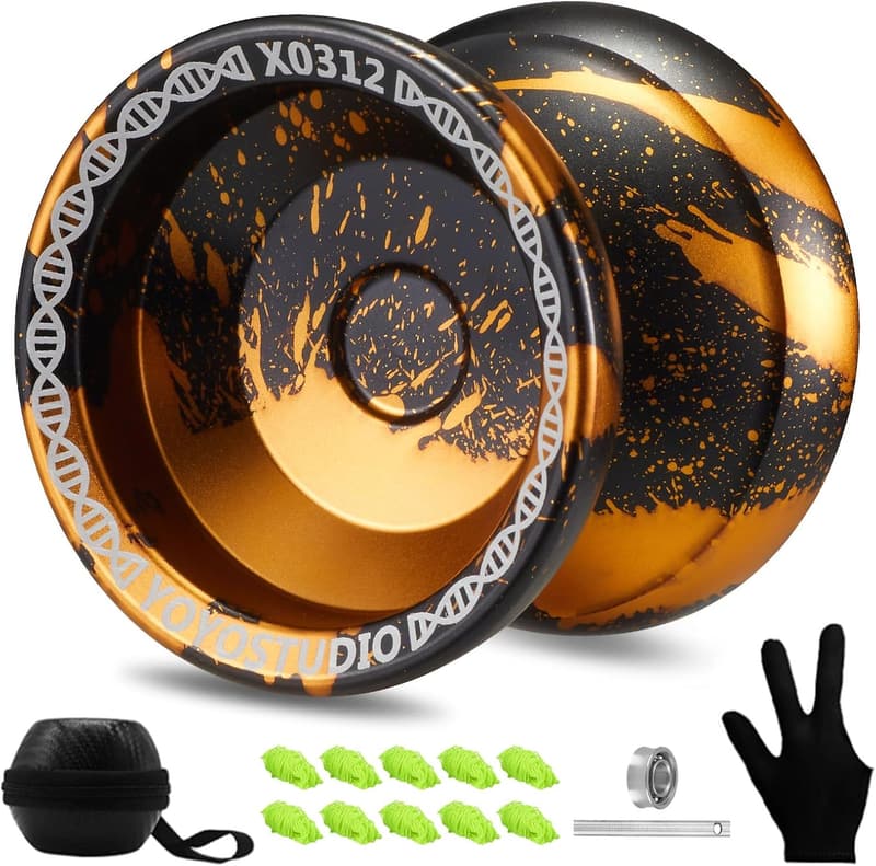 Professional Responsive Yo-Yo for Kids & Adults, Black/Gold