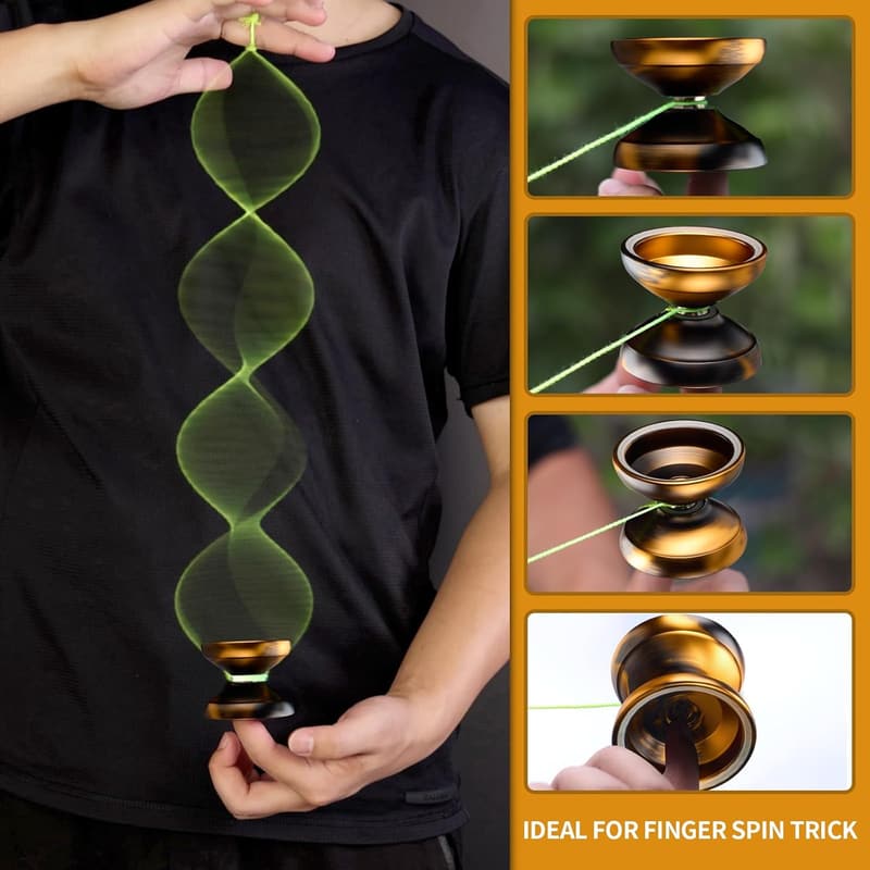Professional Responsive Yo-Yo for Kids & Adults, Black/Gold