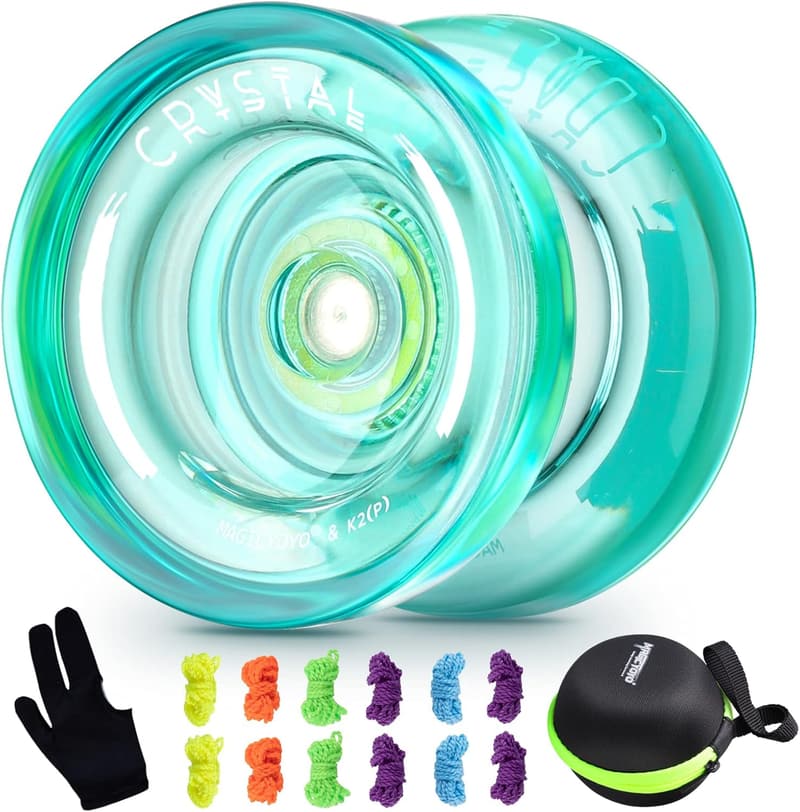 MAGICYOYO K2 Responsive Yo-Yo - Smooth Spins for Kids - Crystal Green