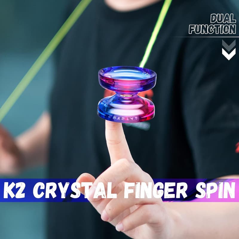 Professional MAGICYOYO K2 Crystal Gradient Yo-Yo with 12 Strings & Case
