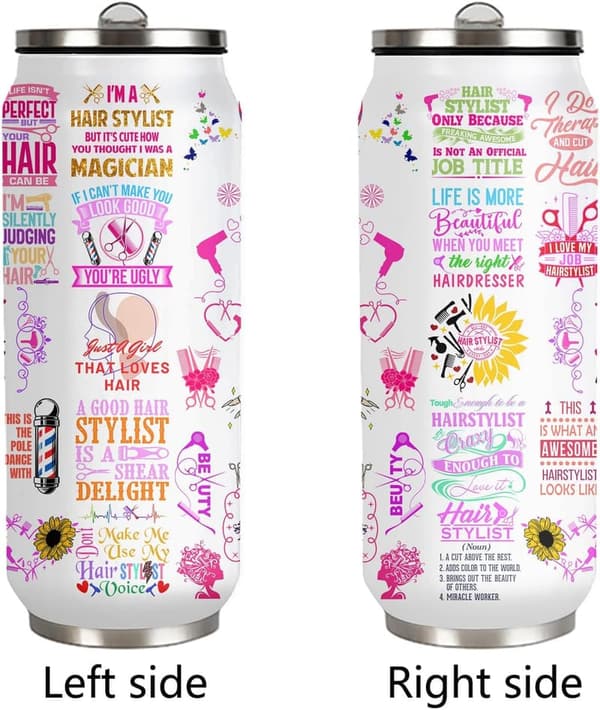Hairstylist Tumbler for Women - Insulated Stainless Steel 17 oz