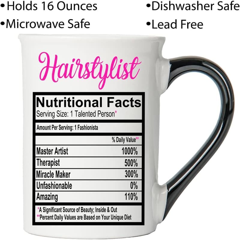 Hairstylist Mug - 16 oz Ceramic, Microwave Safe Gift