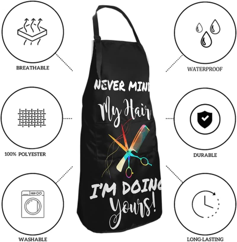 Funny Hairstylist Apron for Women - Hair Cutting Salon Gift