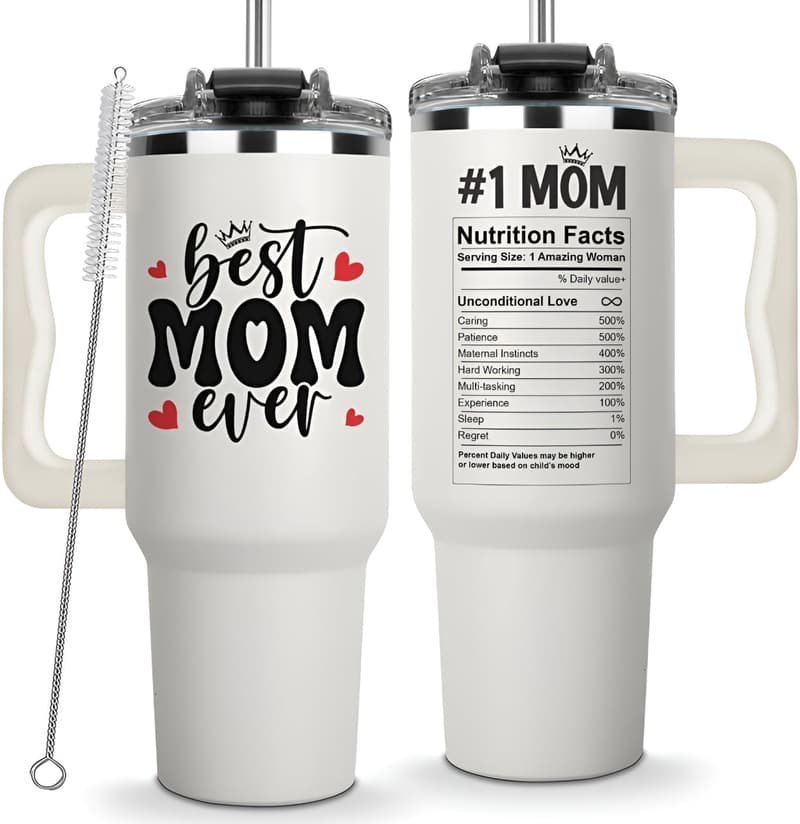 Funny Mother's Day 40oz Tumbler for Mom - Best Mom Ever Design