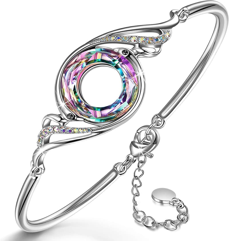 Birthday Gift: Phoenix Bracelet with Austrian Crystals, Adjustable