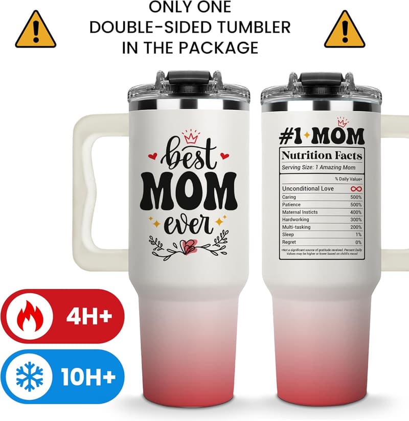 Mom's Day Gift: Funny 40oz Tumbler for Best Mom Ever