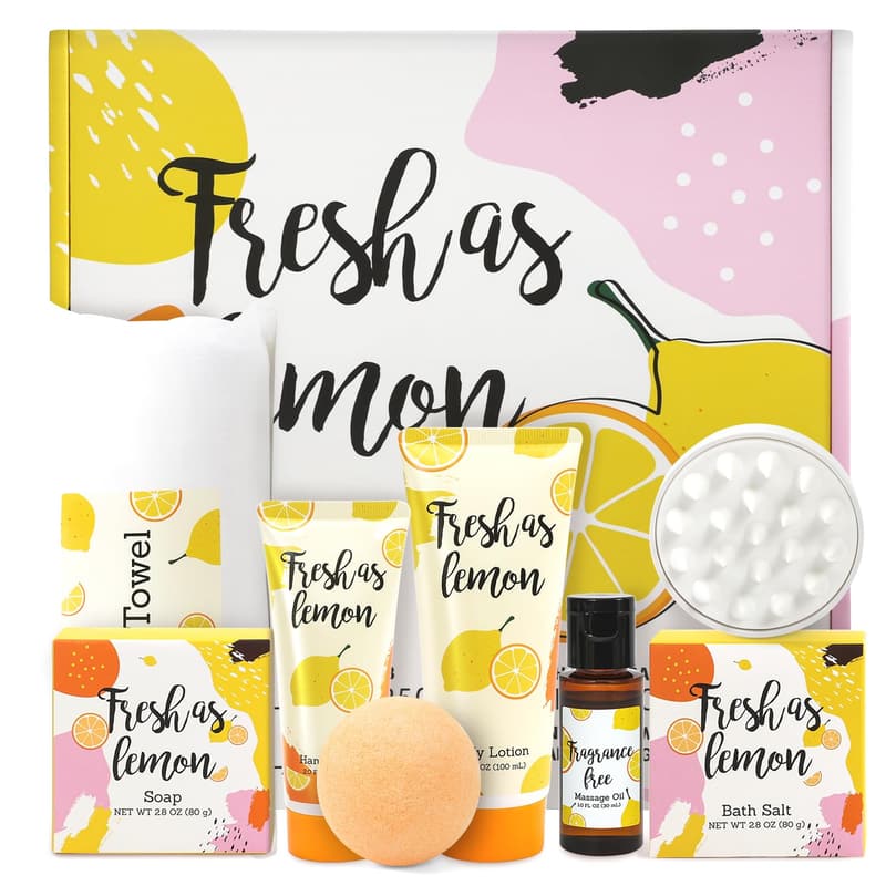 Valentine's Day Lemon Spa Gift Set for Women - 8pc