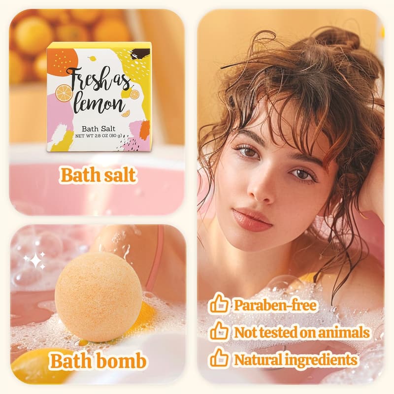 Valentine's Day Lemon Spa Gift Set for Women - 8pc