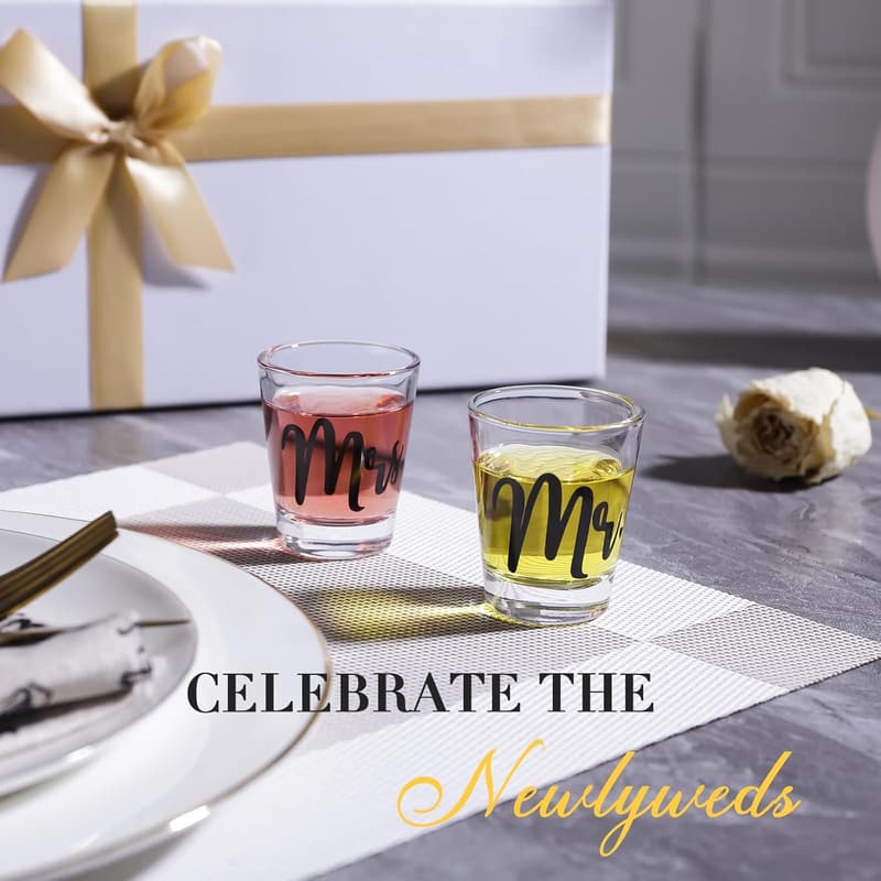 2025 Wedding Gifts: Mr. and Mrs. Drinking Glass Set