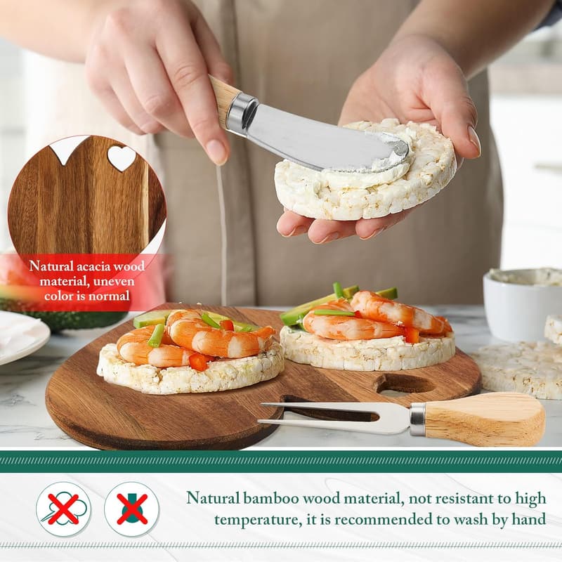 Bridal Shower Favor: Heart Mini Cheese Board Gift Set