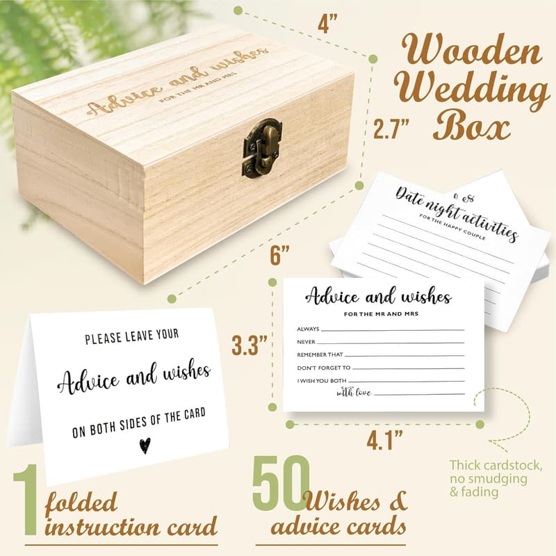 Wedding Advice Cards for Mr. & Mrs. - Fun Bridal Shower Games